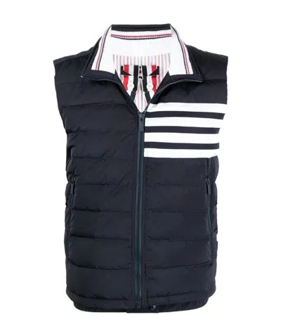 THOM BROWNE THOM BROWNE 4-BAR MOTIF ZIPPED GILET