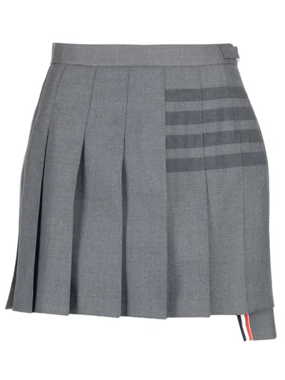 THOM BROWNE 4-BAR PLEATED MINI SKIRT