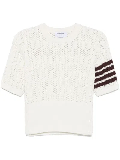 THOM BROWNE 4-BAR POINTELLE T-SHIRT