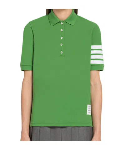 THOM BROWNE CLASSIC PIQUE 4 BAR SHORT-SLEEVED POLO TOP