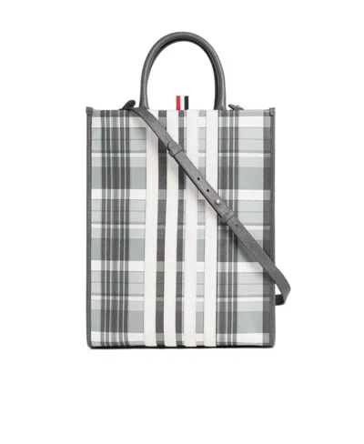 THOM BROWNE THOM BROWNE 4-BAR STRIPED TOP HANDLE BAG