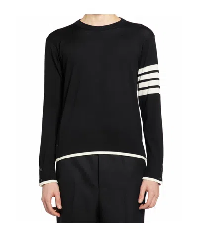 THOM BROWNE THOM BROWNE 4-BAR STRIPED CREWNECK JUMPER