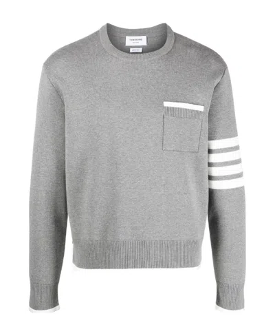 THOM BROWNE THOM BROWNE 4-BAR STRIPED CREWNECK JUMPER
