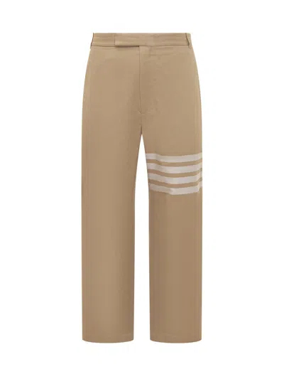 THOM BROWNE 4-BAR STRIPED STRAIGHT-LEG TROUSERS