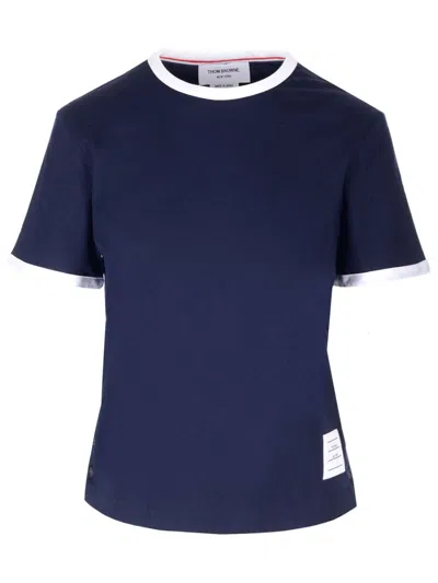 THOM BROWNE ASYMMETRIC HEM T-SHIRT
