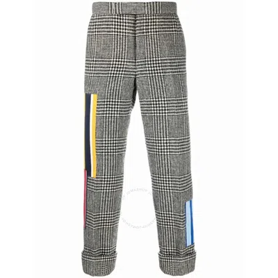 THOM BROWNE THOM BROWNE PATCHWORK PRINCE OF WALES WOOL TROUSERS
