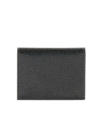 THOM BROWNE "BIFOLD HAMMERED LEATHER CARD HOLDER"