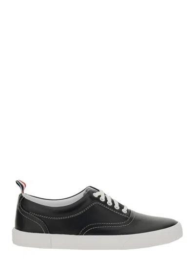 THOM BROWNE MEN BLACK LACE UP SNEAKERS, 8 LUXURY SNEAKERS FOR MEN DARVEYS