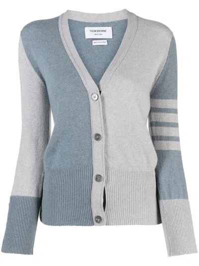 THOM BROWNE CASHMERE V-NECK CARDIGAN