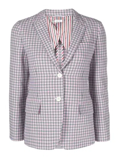 THOM BROWNE CHECKED SINGLE-BREASTED BLAZER