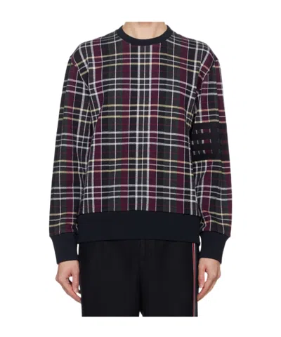 THOM BROWNE CHECKED SWEATER