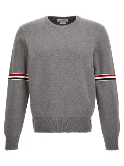 THOM BROWNE COMPACT COTTON KNIT SWEATER