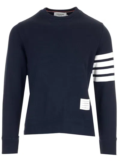 THOM BROWNE CLASSIC SWEATSHIRT IN CLASSIC LOOPBACK W/ ENGINEERED 4 BAR