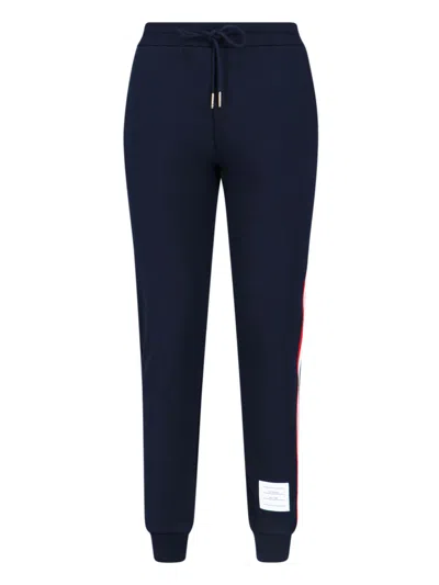 THOM BROWNE COTTON JERSEY TROUSERS