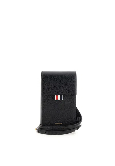 THOM BROWNE CROSSBODY FOLD HOLDER LEATHER BAG