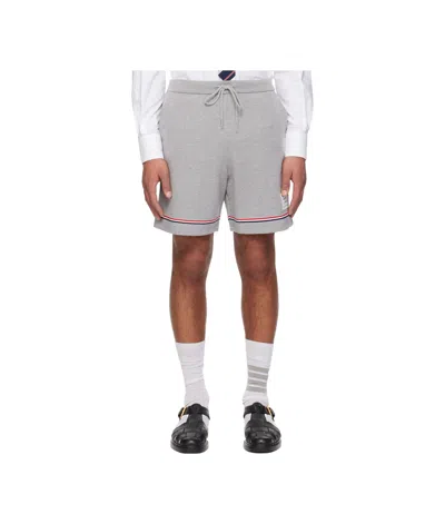 THOM BROWNE THOM BROWNE MID-RISE DRAWSTRING TRACK SHORTS