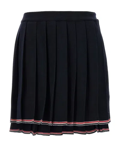 THOM BROWNE THOM BROWNE PLEATED FULL NEEDLE KNITTED SKIRT