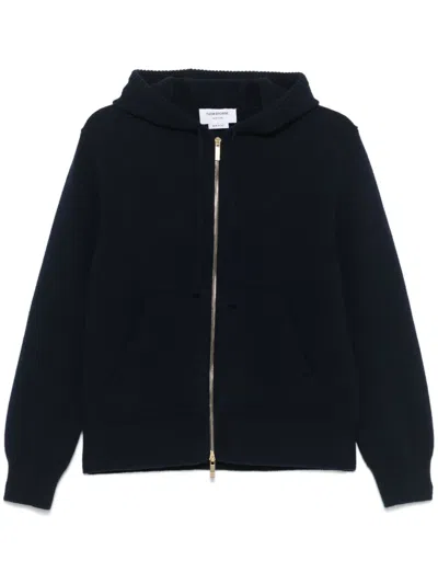 THOM BROWNE GEESE-INTARSIA ZIPPED HOODIE