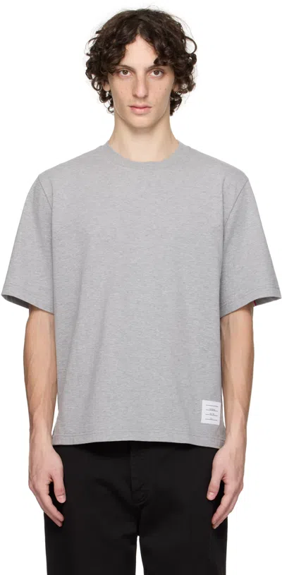 THOM BROWNE GRAY SHORT SLEEVE T-SHIRT