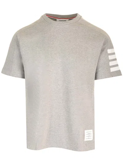 THOM BROWNE GRAY SHORT-SLEEVED T-SHIRT