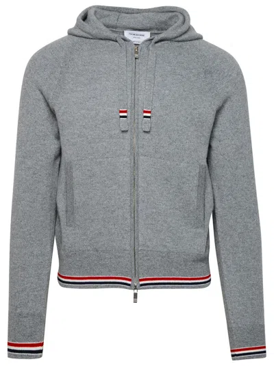 THOM BROWNE GREY CASHMERE SWEATSHIRT