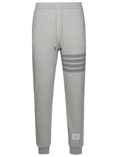 THOM BROWNE GREY COTTON JOGGERS