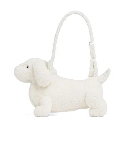 THOM BROWNE HECTOR SHEARLING SHOULDER BAG