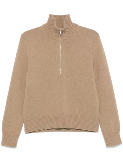 THOM BROWNE INTARSIA HALF-ZIP SWEATER