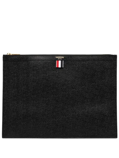 THOM BROWNE LARGE DOCUMENT CLUTCH BAG