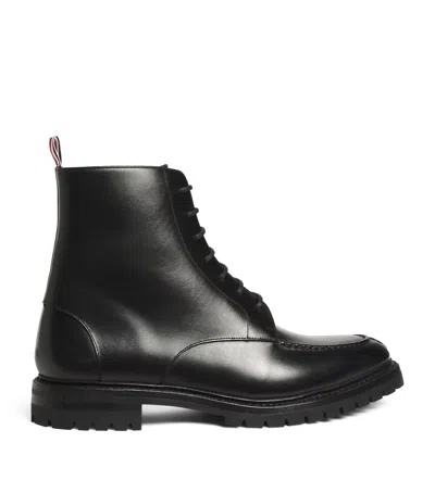 THOM BROWNE THOM BROWNE LEATHER COMMANDO BOOTS