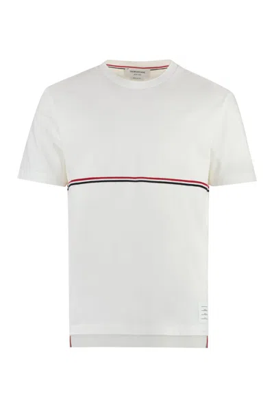THOM BROWNE LOGO COTTON T-SHIRT