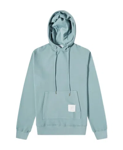 THOM BROWNE LOGO-PATCH DRAWSTRING HOODIE