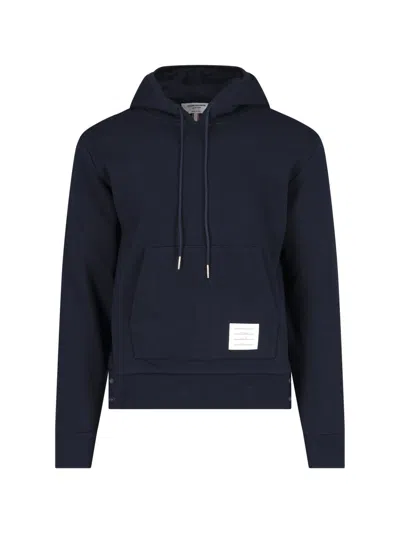 THOM BROWNE LOGO PATCH HOODIE