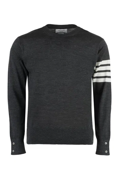 THOM BROWNE LONG SLEEVE CREW-NECK SWEATER