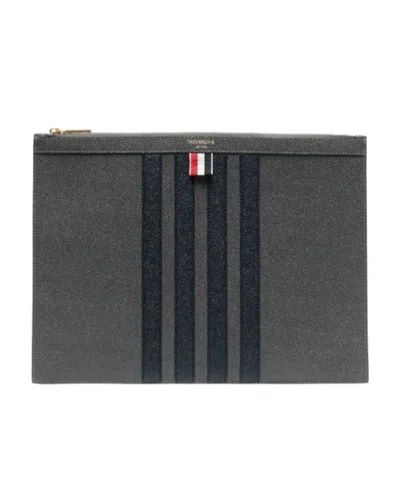 THOM BROWNE THOM BROWNE 4-BAR ZIPPED MEDIUM DOCUMENT HOLDER