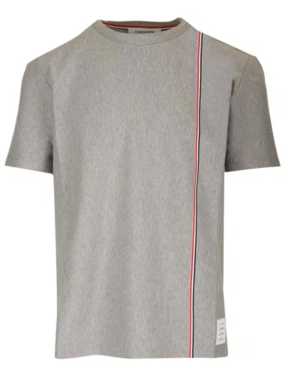 THOM BROWNE MEDIUM GRAY T-SHIRT