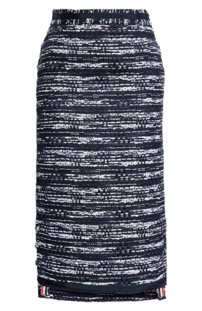 THOM BROWNE THOM BROWNE MÉLANGE TWEED PENCIL SKIRT