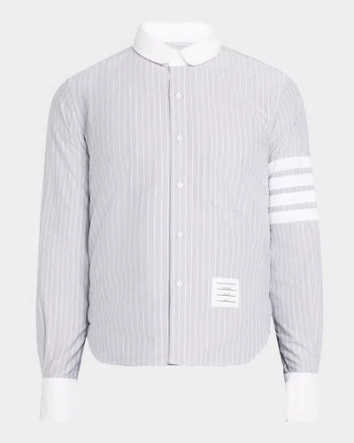 THOM BROWNE MEN'S 4-BAR STRIPED SPORT SHIRT