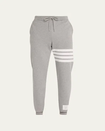 THOM BROWNE MEN'S CLASSIC DRAWSTRING SWEATPANTS WITH STRIPE DETAIL