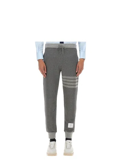 THOM BROWNE MEN'S COTTON AND SILK PANTS