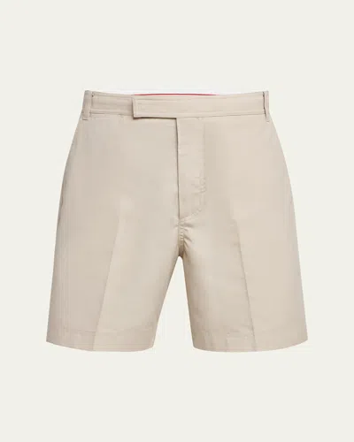 THOM BROWNE MEN'S TYPEWRITER UTILITY CHINO SHORTS