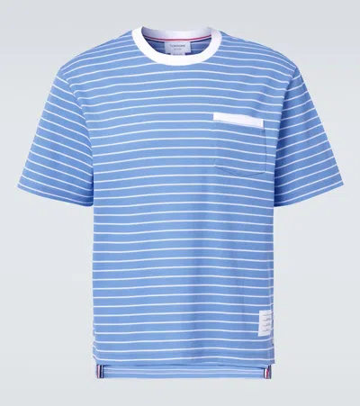 THOM BROWNE MILANO STRIPED COTTON JERSEY T-SHIRT