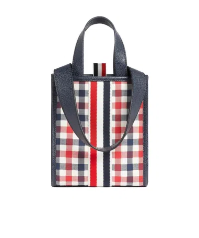THOM BROWNE MINI RWB-STRIPE TOTE BAG