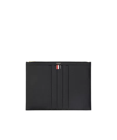 THOM BROWNE PEBBLED DOCUMENT CASE