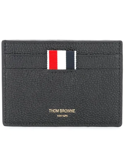 THOM BROWNE PEBBLED LEATHER CARDHOLDER
