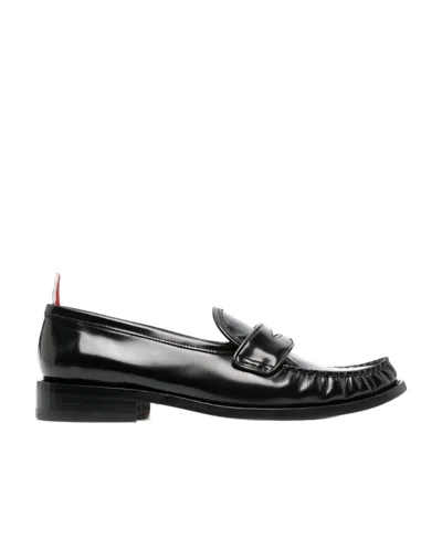 THOM BROWNE THOM BROWNE ALMOND TOE PENNY-SLOT LOAFERS
