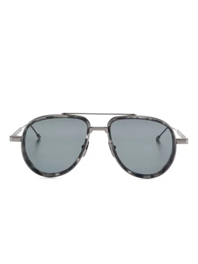 THOM BROWNE PILOT-FRAME SUNGLASSES