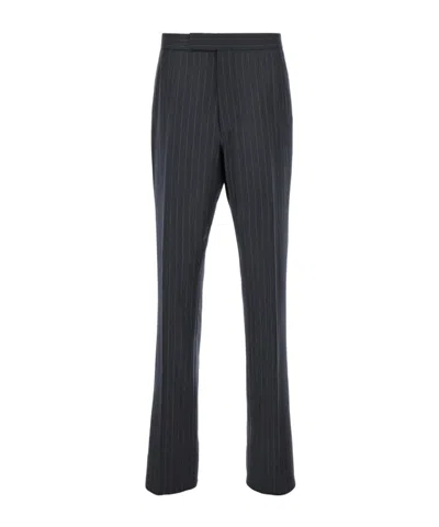 THOM BROWNE THOM BROWNE PINSTRIPE TAILORED TROUSERS