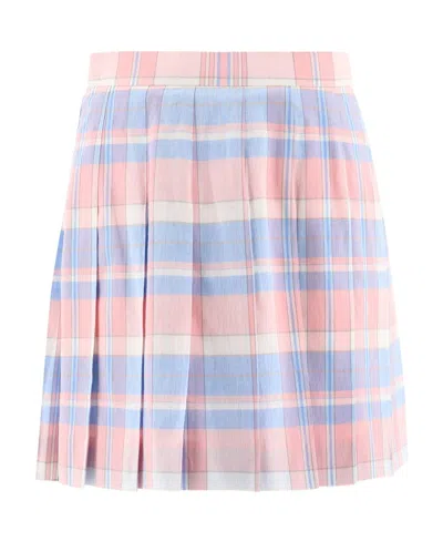 THOM BROWNE THOM BROWNE TARTAN PLEATED MINI SKIRT