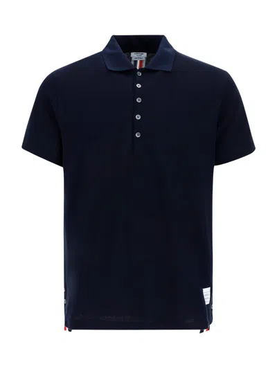 THOM BROWNE RELAXED FIT SS COTTON POLO SHIRT
